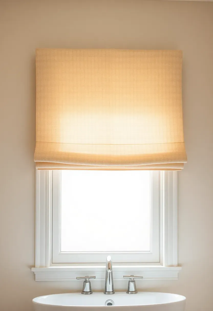 Warm-toned plug-in wall sconce beside a bathroom mirror in a rental apartment — no-hardwire lighting upgrade for ambient and task illumination