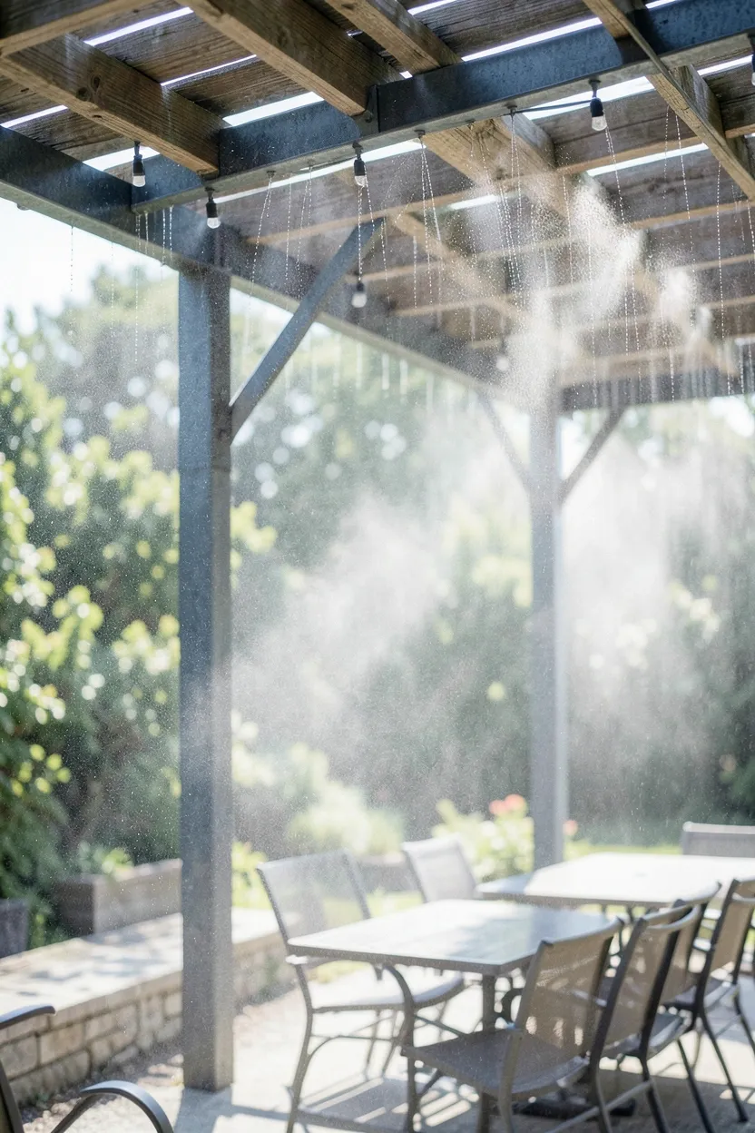 Pergola with LED Strip Lighting