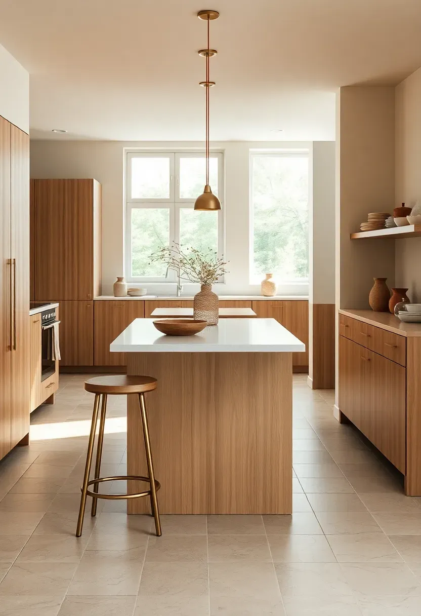 Peninsula open kitchen layout for compact modern living