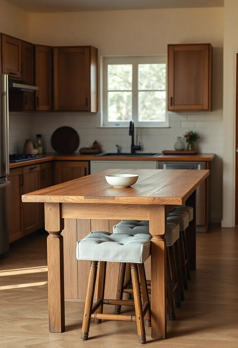 Vintage wood table island