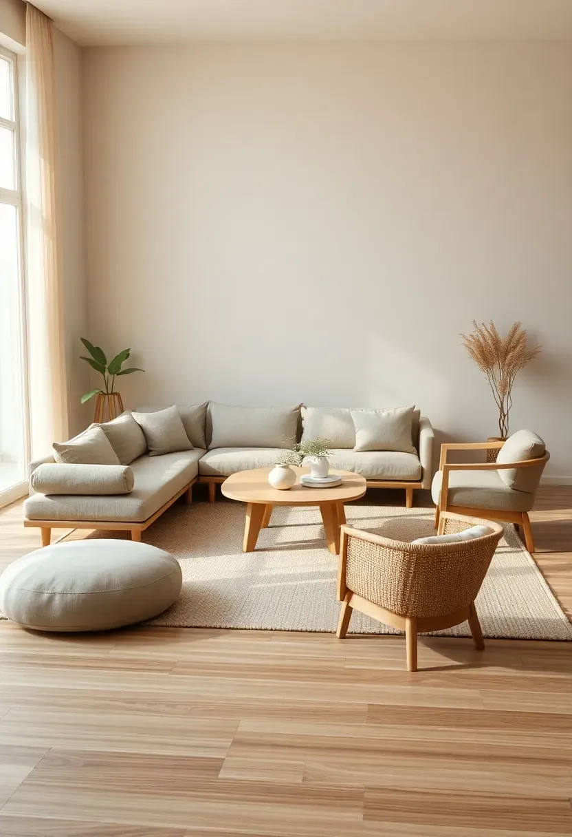 Low Seating Island With Clear Circulation