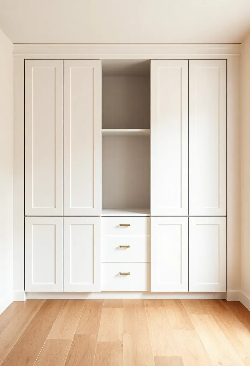 Floor-to-ceiling pantry with pocket doors