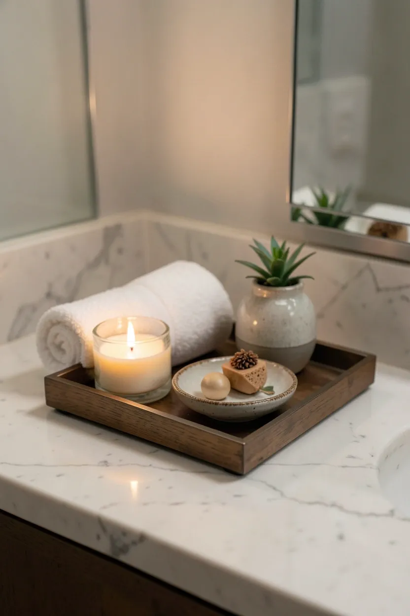 Frosted privacy film on a bathroom window letting in soft light while maintaining privacy in a rental apartment