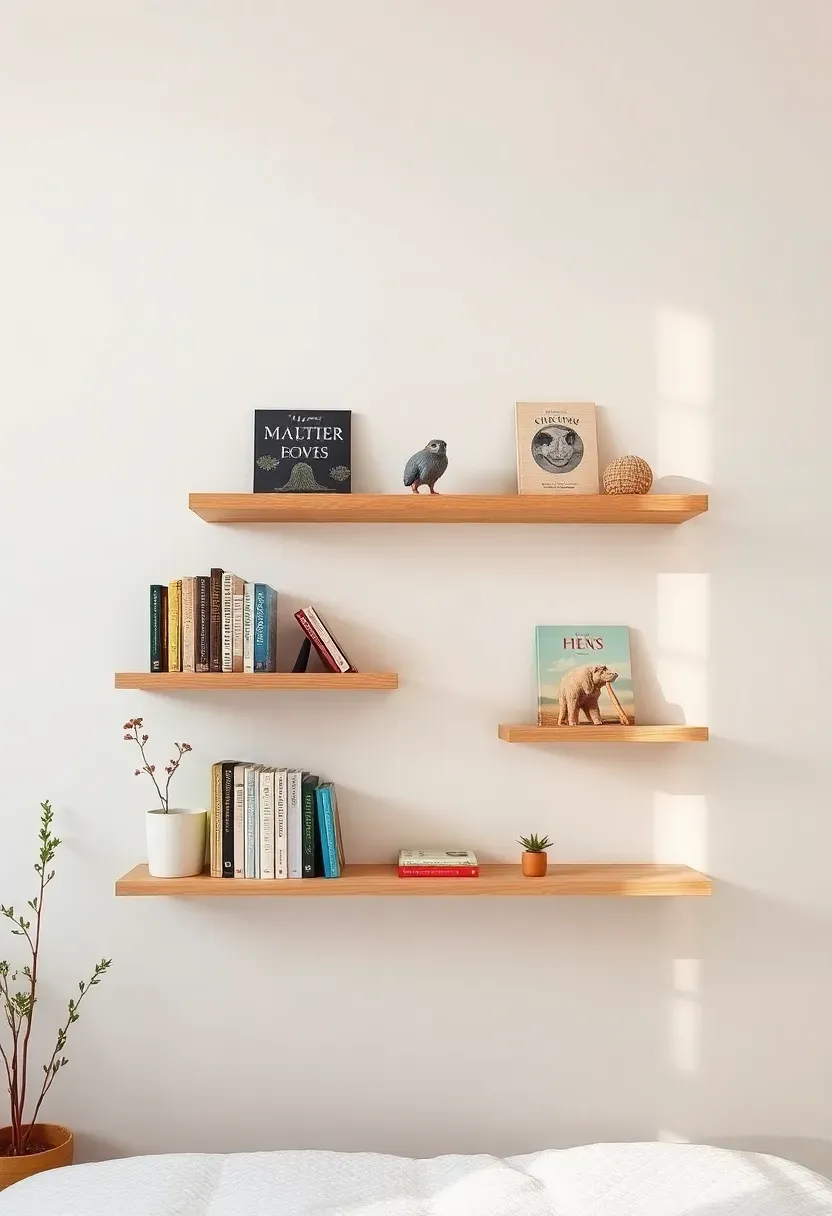 Simple wood desk with clean lines in kids bedroom