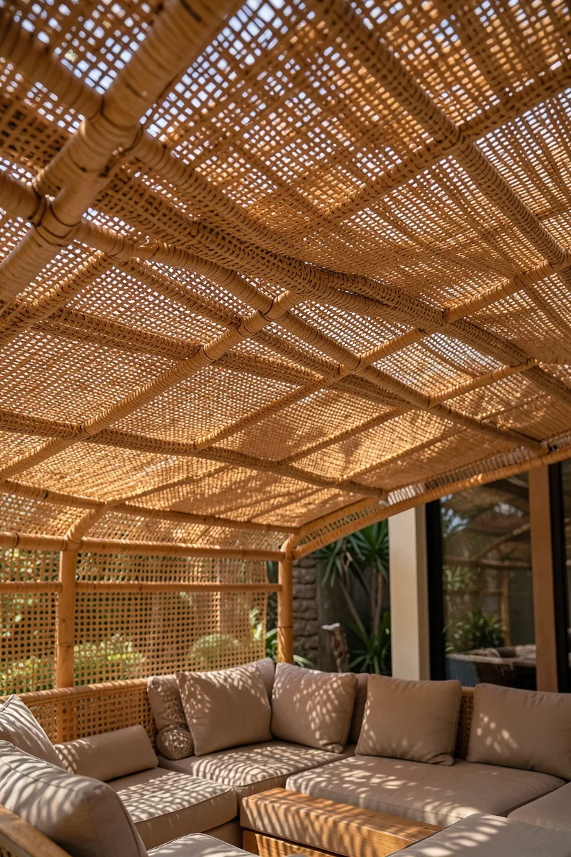 Rattan Sun Shade Awning