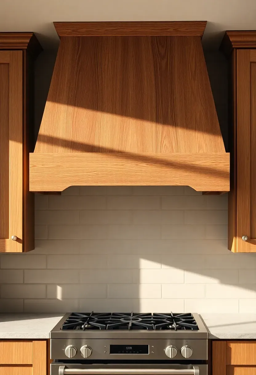 Wood-wrapped range hood