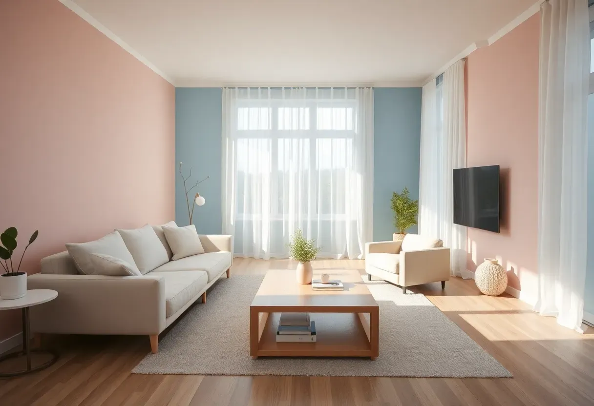 Minimalist Pastel Living Room Ideas