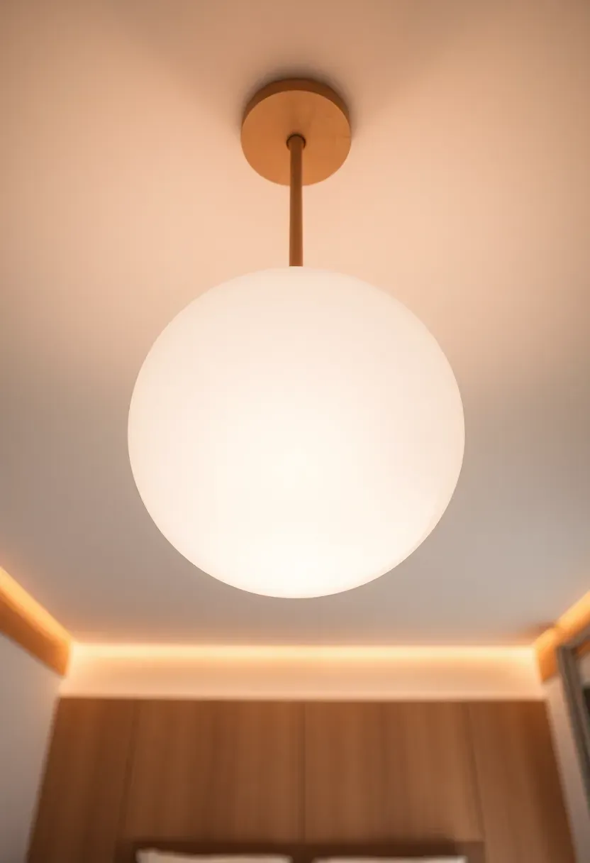 Minimalist flush mount ceiling light fixture