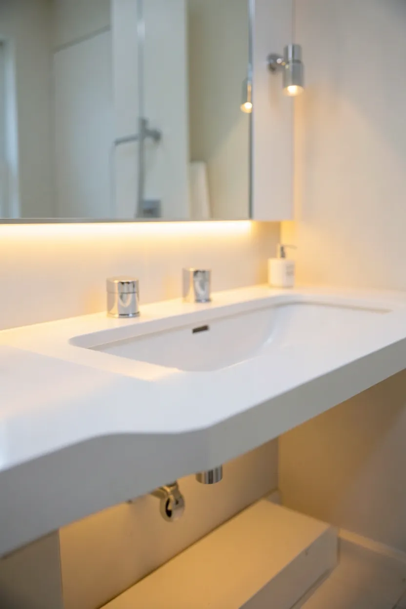 LED Strip Lighting Under Vanity