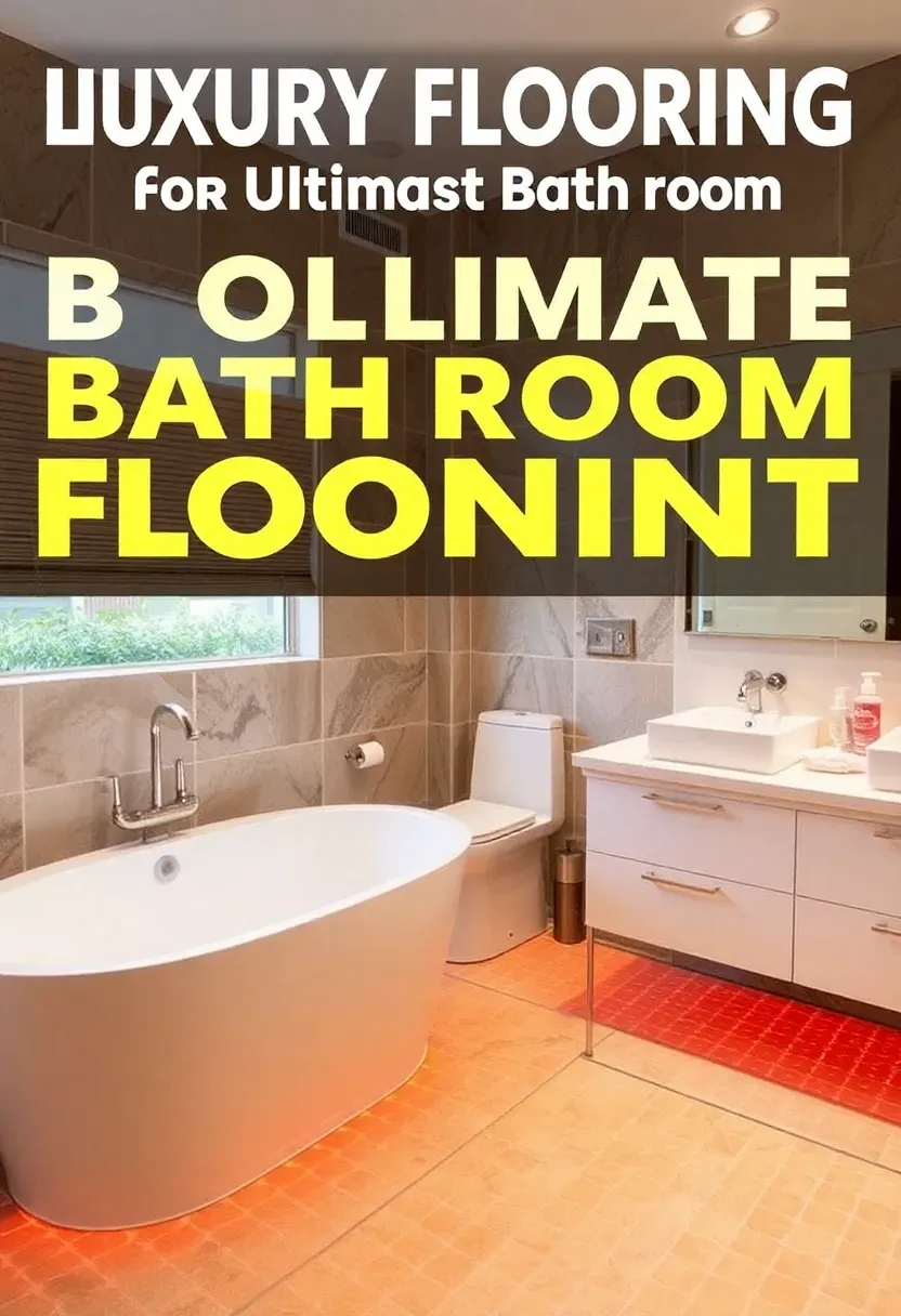 Warm stone tile bathroom floor with radiant heating system giving a spa-like comfort underfoot year round