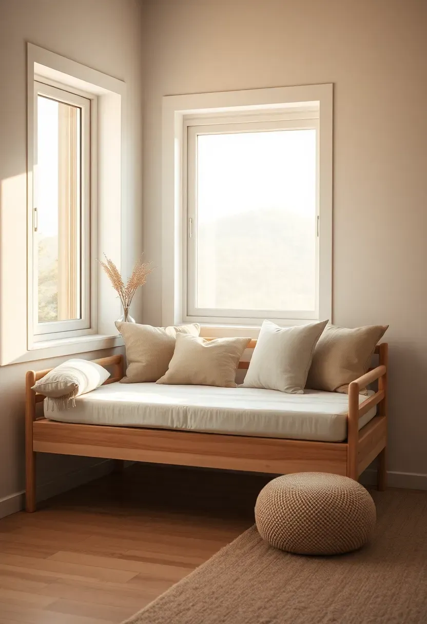 Daybed by the window with compact work corner
