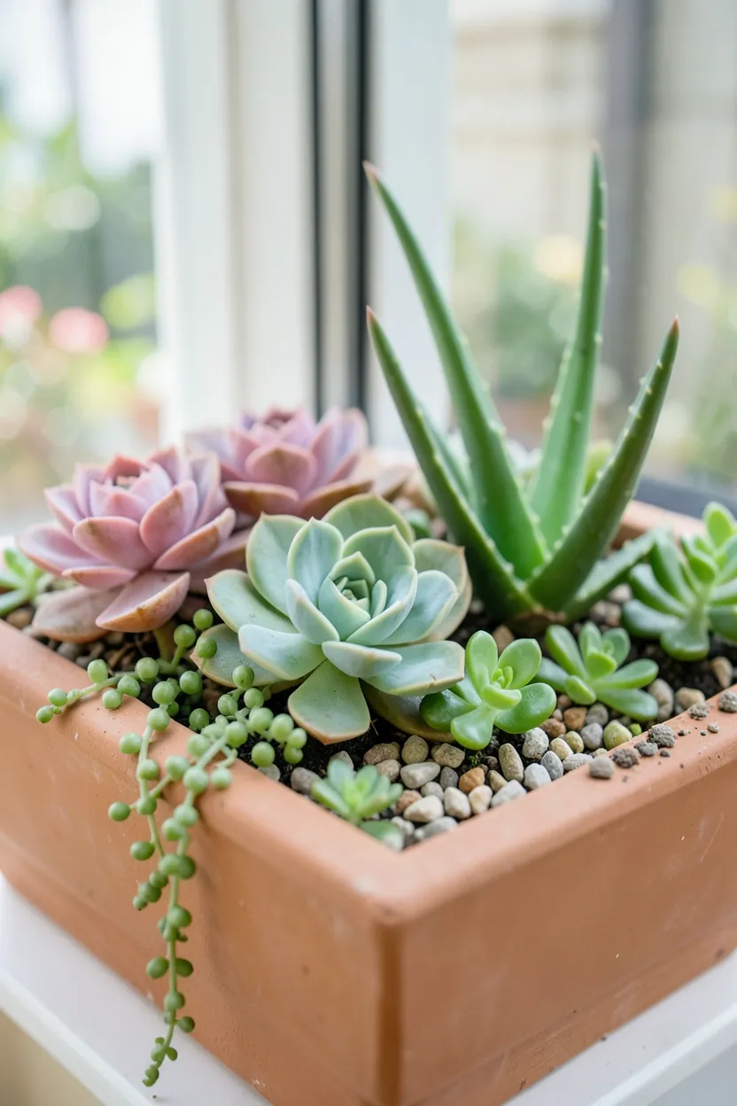 Succulent Window Box Garden