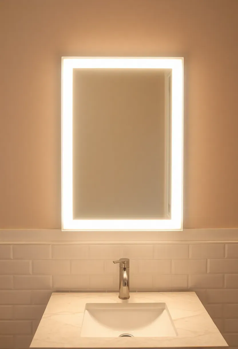 LED mirror with integrated lighting