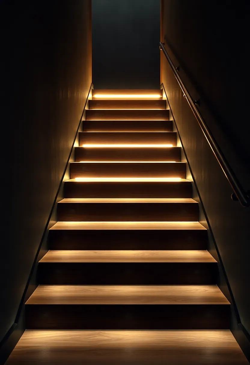 Scandinavian bedroom with a simple pendant of white rice paper above the bed, matching ceramic bedside table lamps, and a slim LED strip concealed behind the headboard panel emitting soft indirect warmth