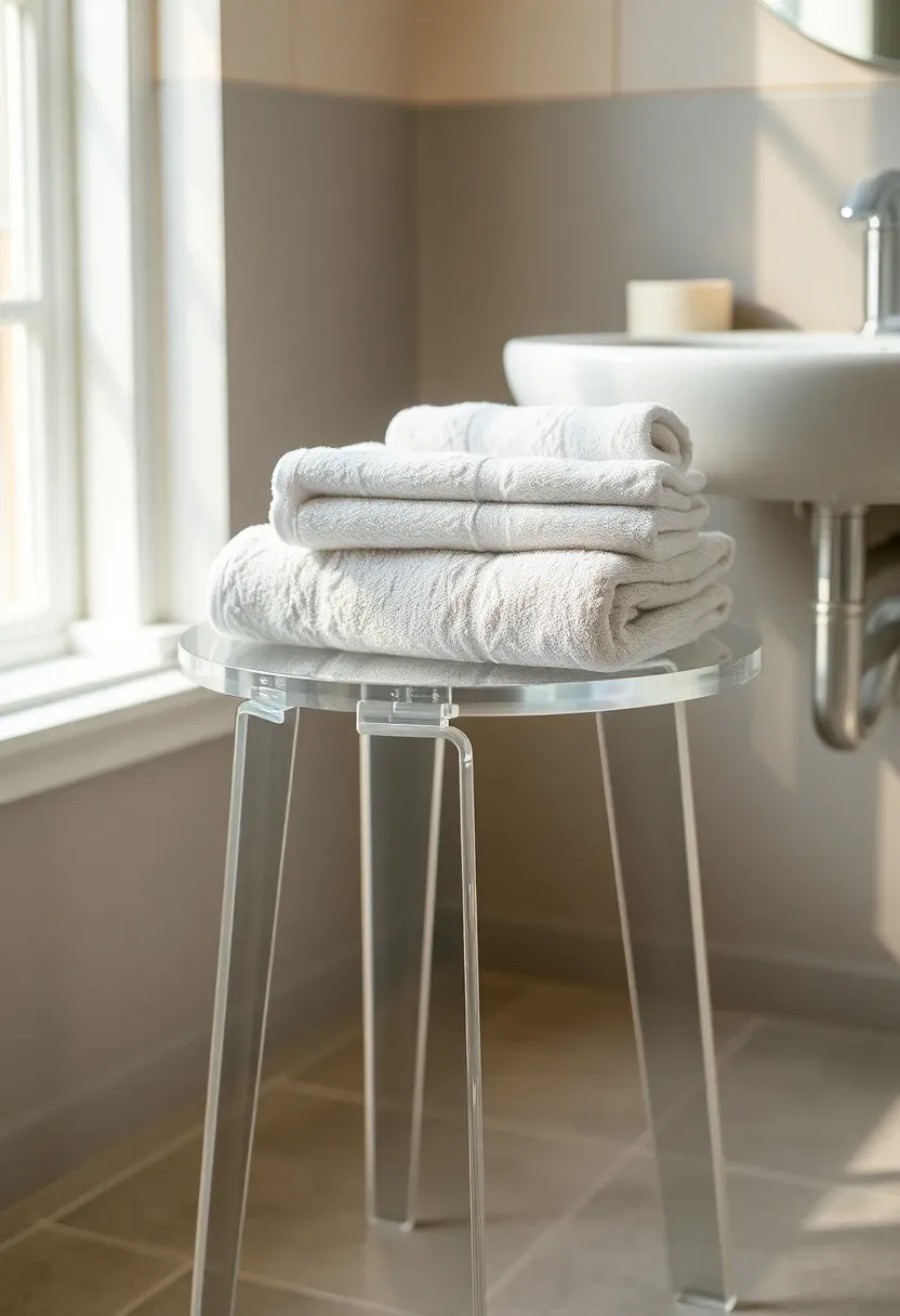 Clear acrylic stool perch