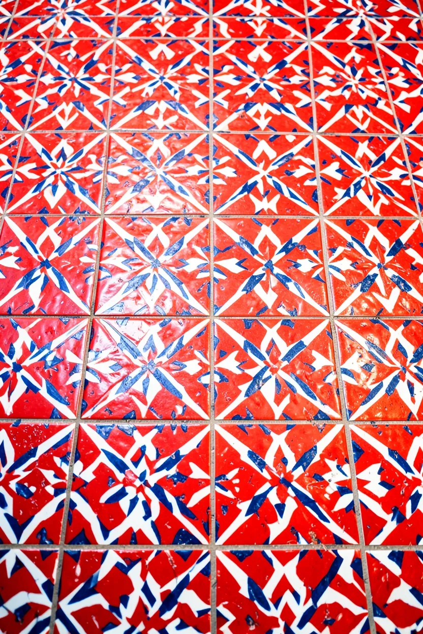 Red Moroccan Tile Flooring
