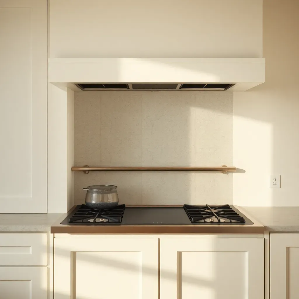 Stone backdrop with thin rails