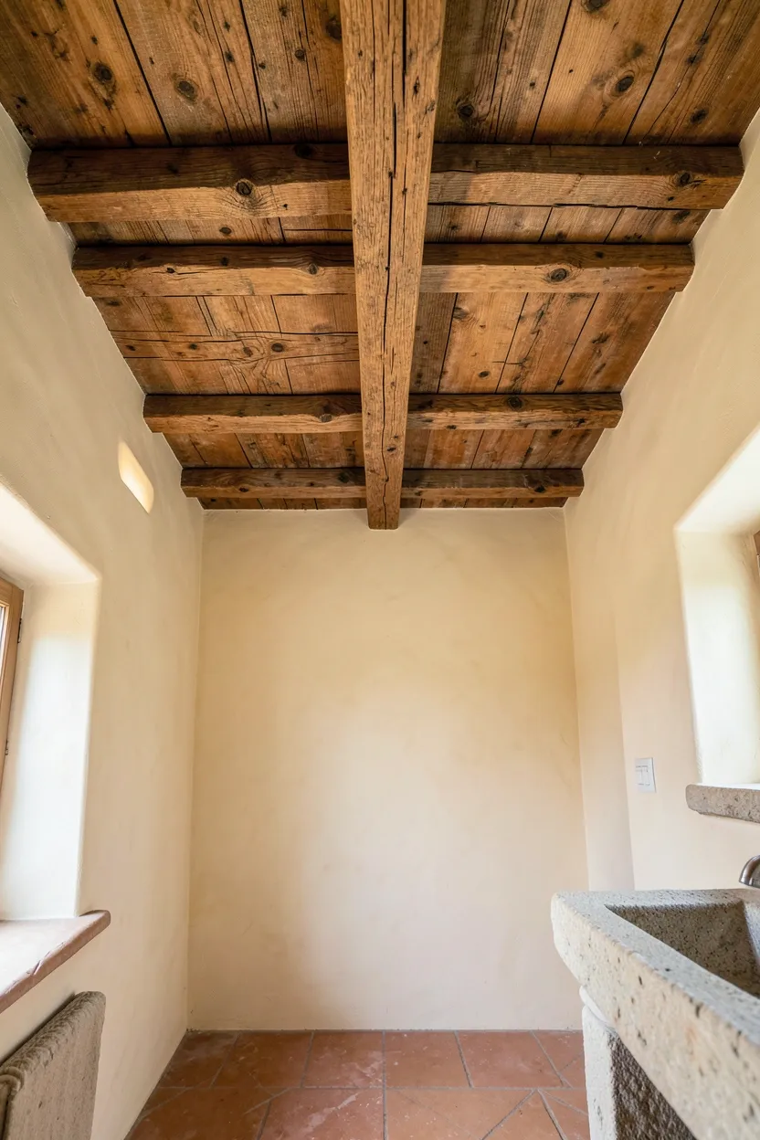 Rustic Wood Beam Ceiling