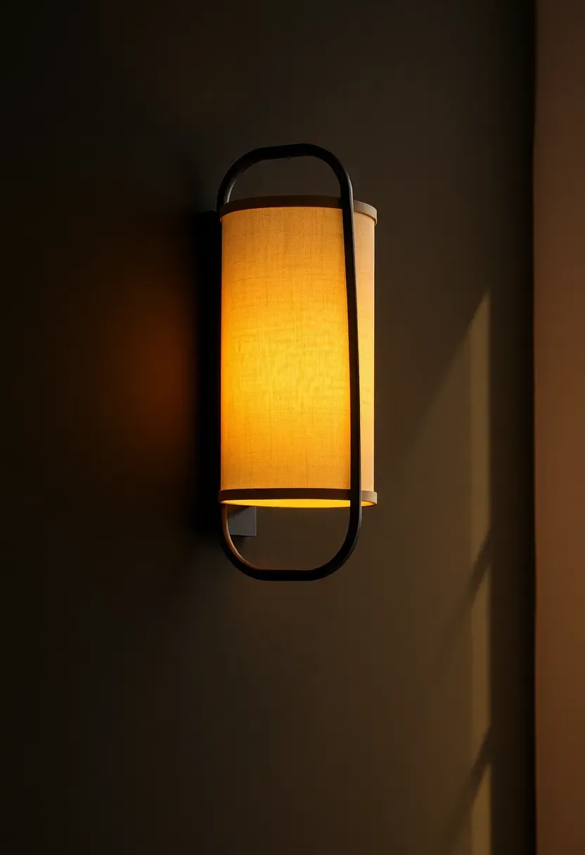 Sculptural sconce with dimmer glow