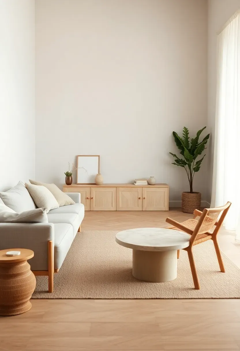 Neutral Shell With Linen and Light Oak