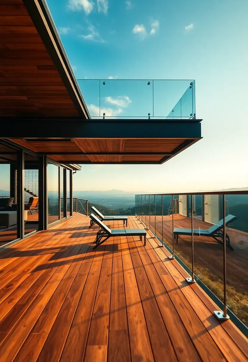 Cantilevered patio with scenic overlook