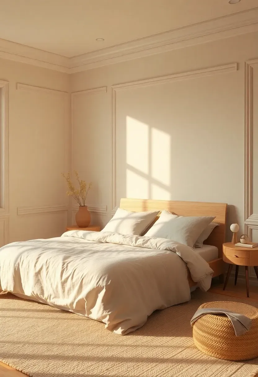 Warm neutral walls with soft trim