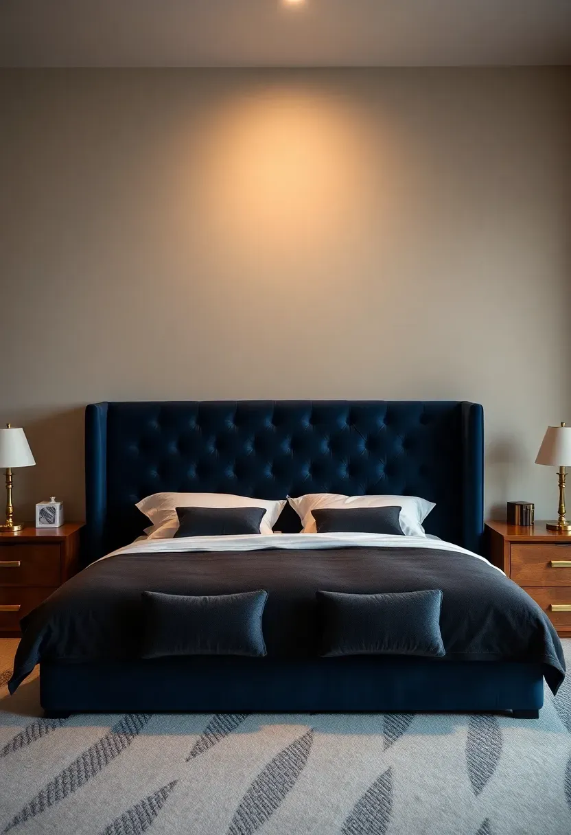 Statement Headboard as Focal Point