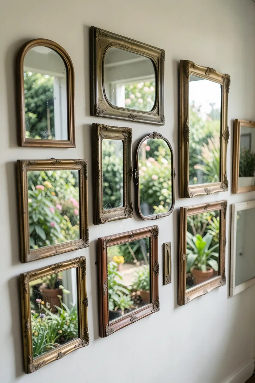 Vintage Mirror Wall Display