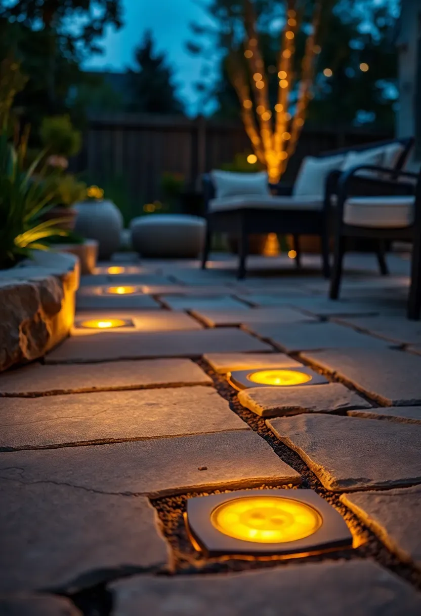 Minimalist concrete patio with fire table