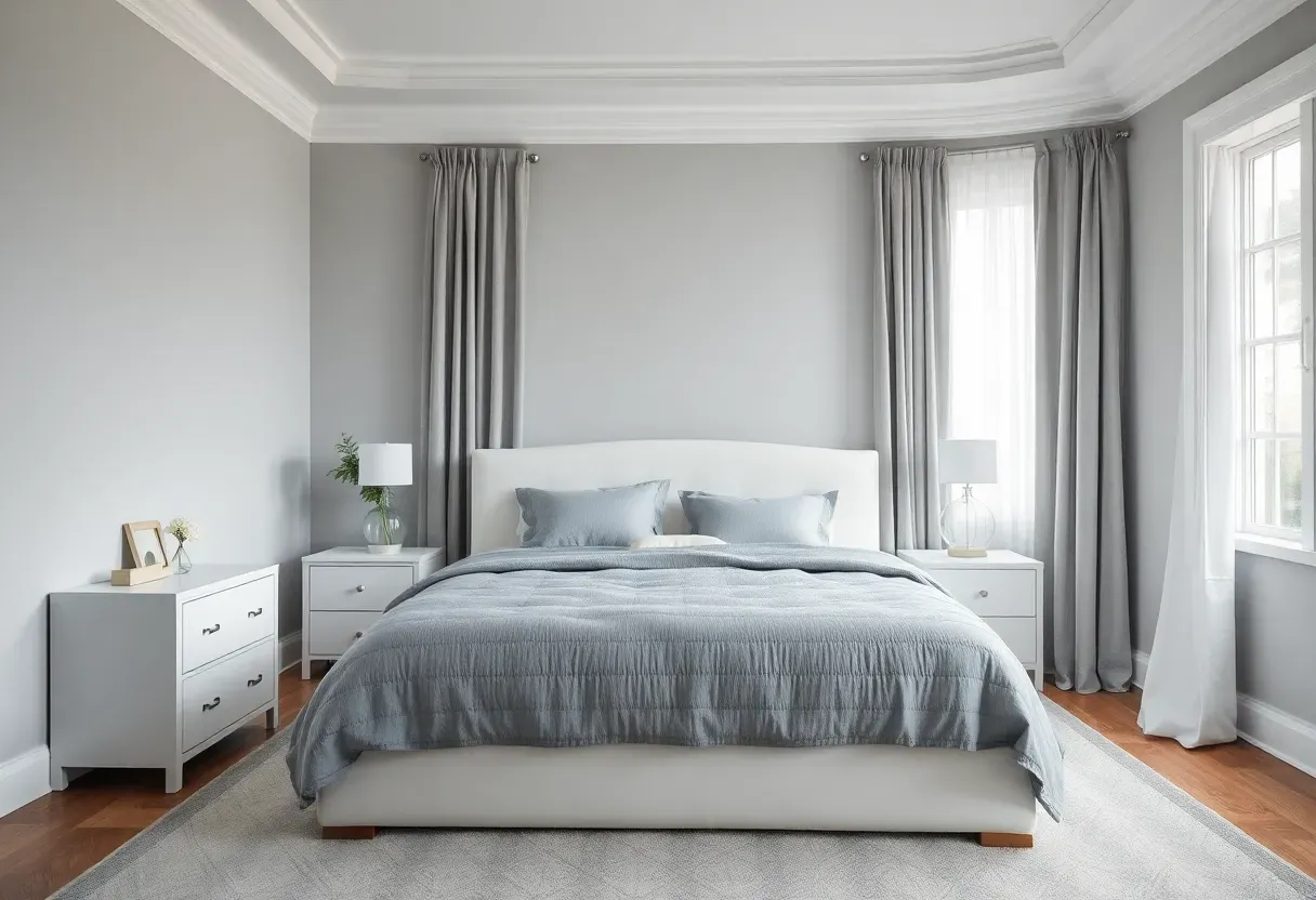 19 Cozy Grey and White Bedroom Ideas for Peaceful Nights