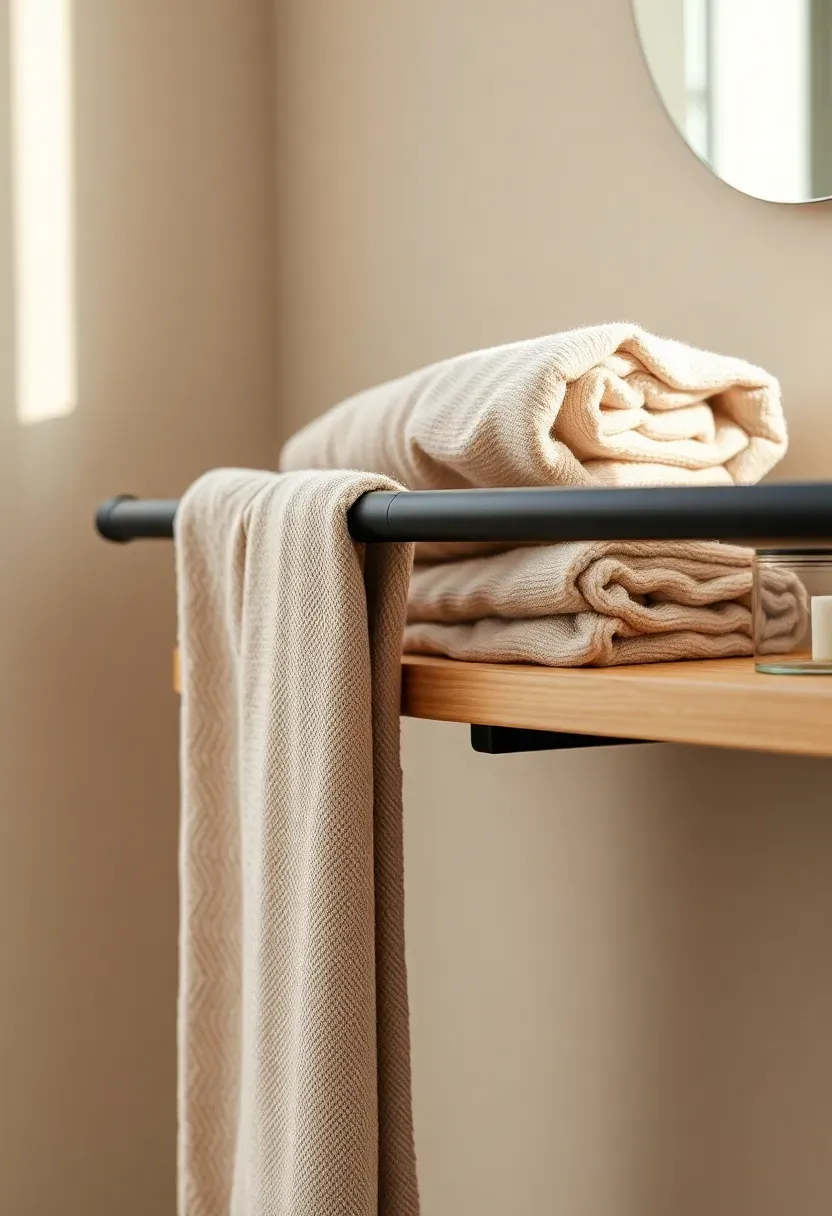 Matte black hardware with warm contrast