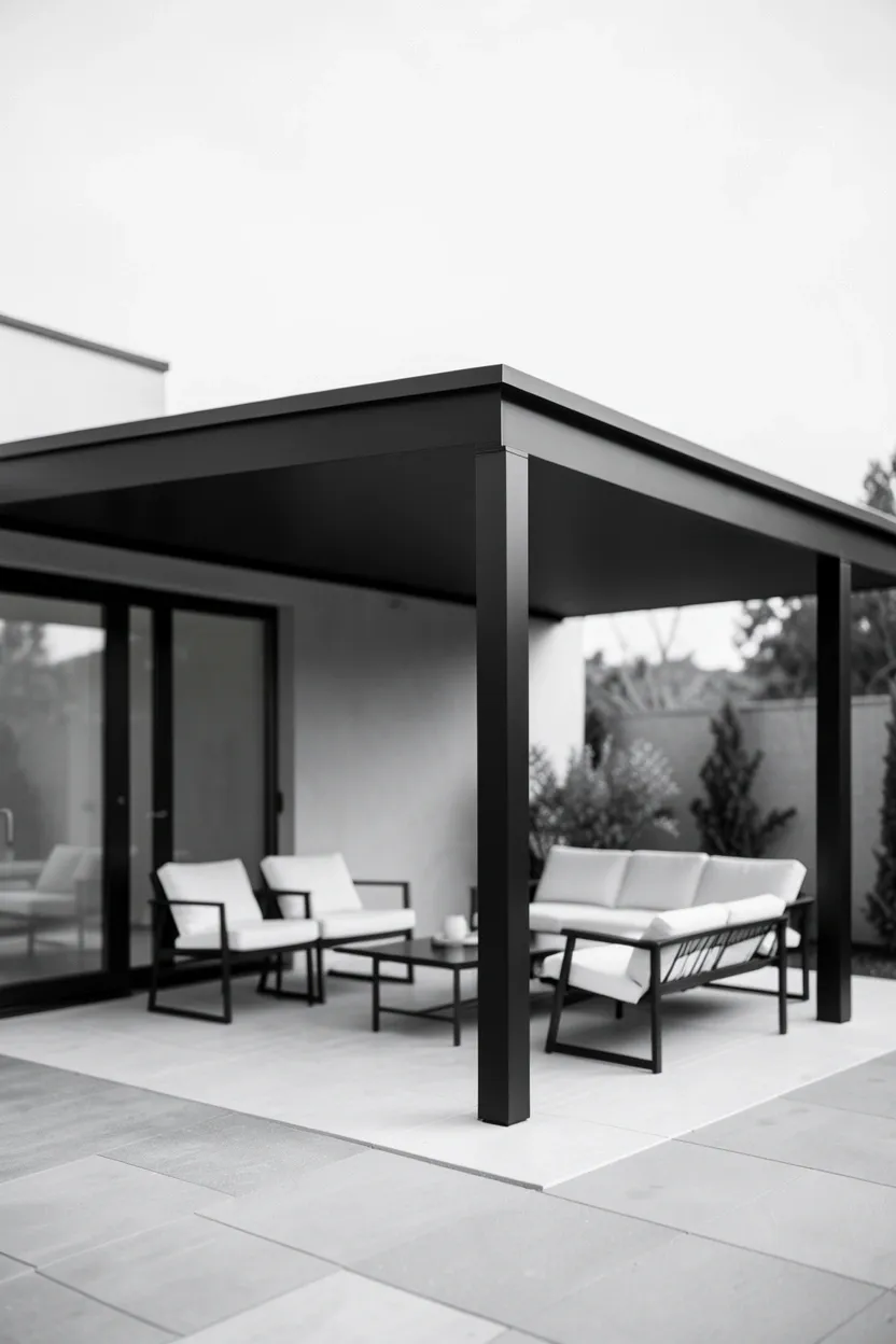 Minimalist Flat Roof Patio Cover