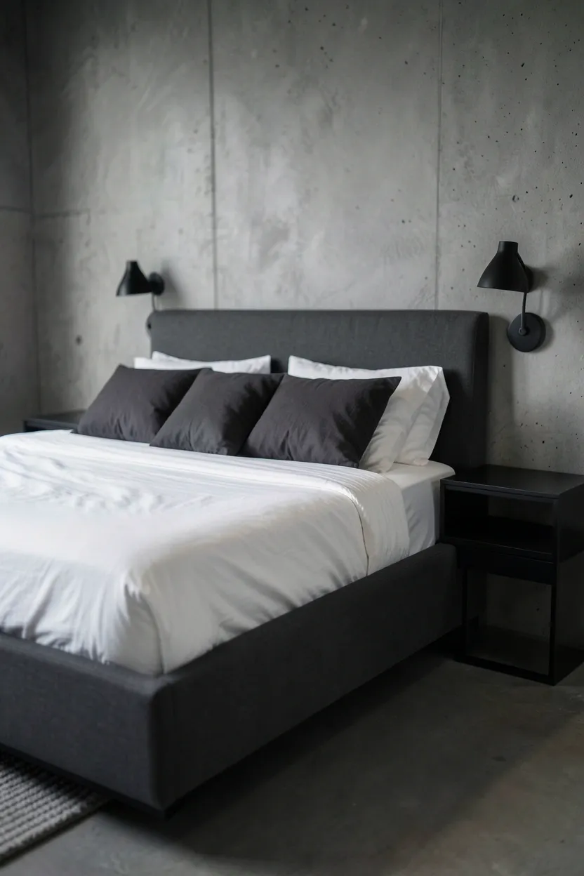 Modern Charcoal Gray Platform with Industrial Edge