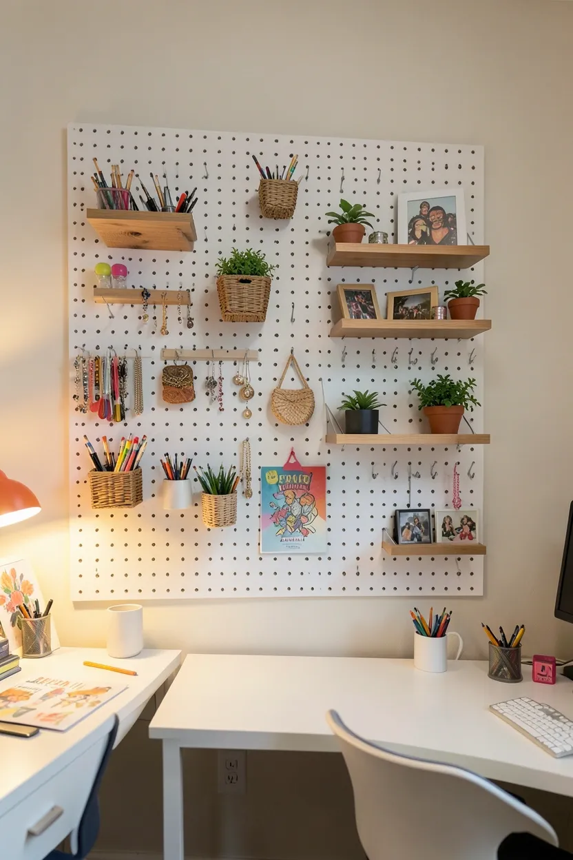 Pegboard Organizer Wall