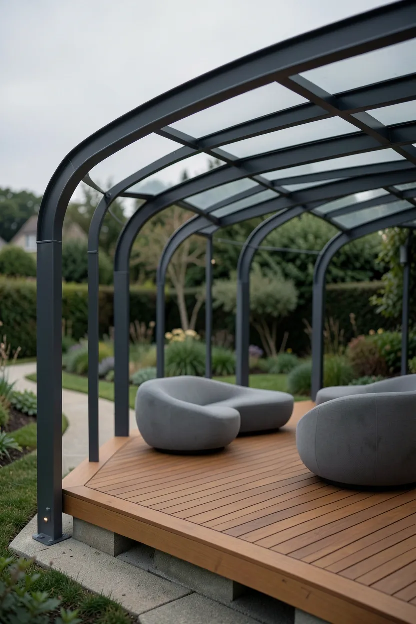 Curved Modern Pergola