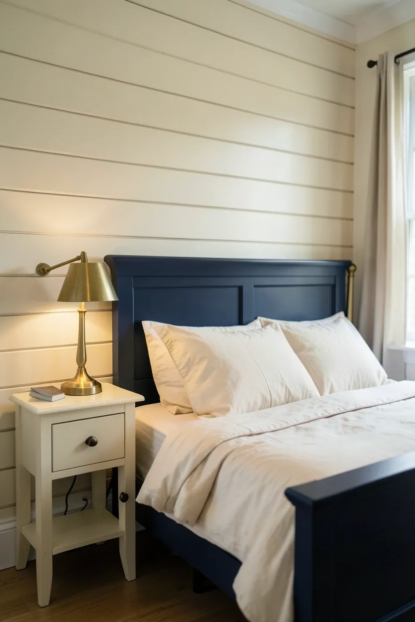 Blue and Cream Japandi Serene Bedroom