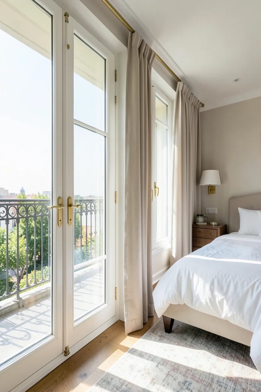 Botanical prints in natural oak wood frames grouped on a neutral wall in a cozy earthy living room
