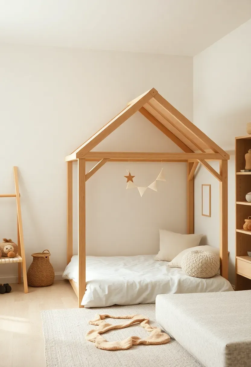 Minimal playhouse frame with clear perimeter