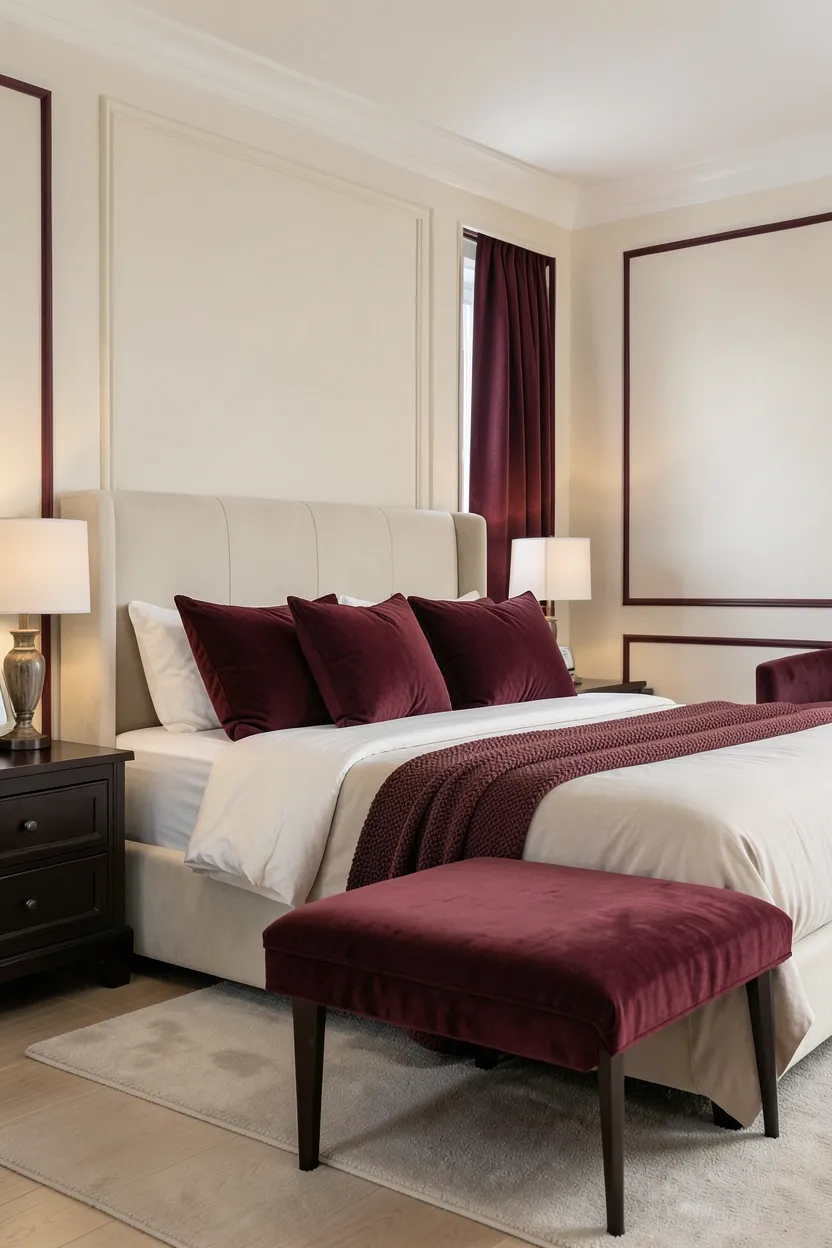 Cognac leather armchair with oak wood frame beside a floor lamp in a warm earthy living room reading corner