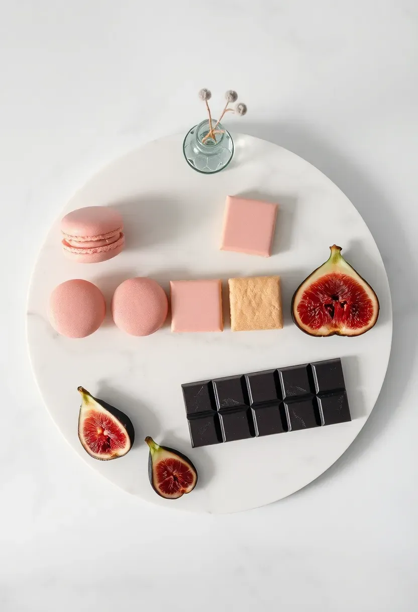 Minimalist modern dessert board with clean lines and simple elegant presentation