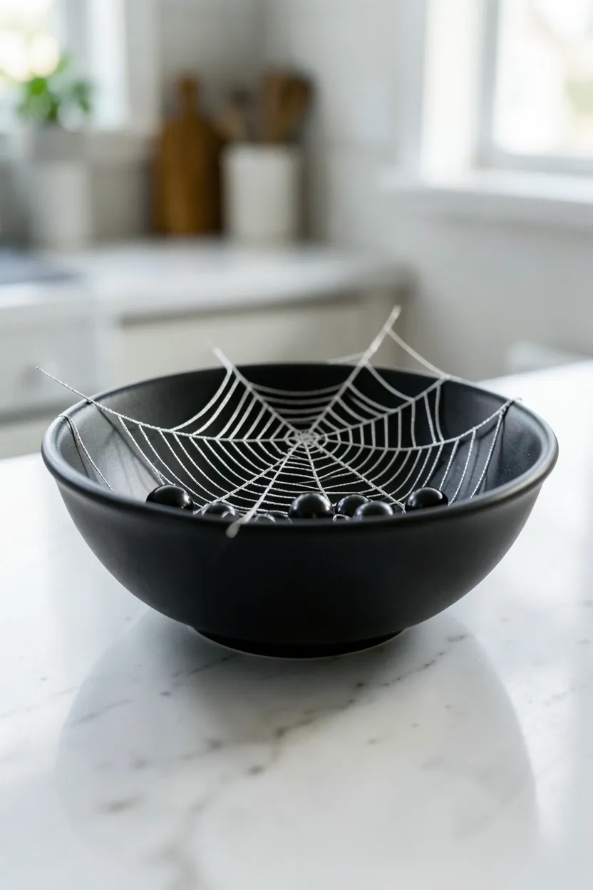 8. Subtle Spider Web Accents