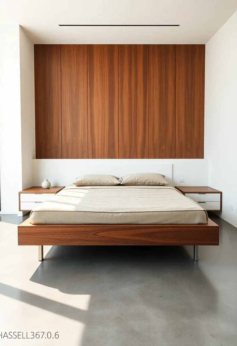 Platform Bed with Integrated Side Tables