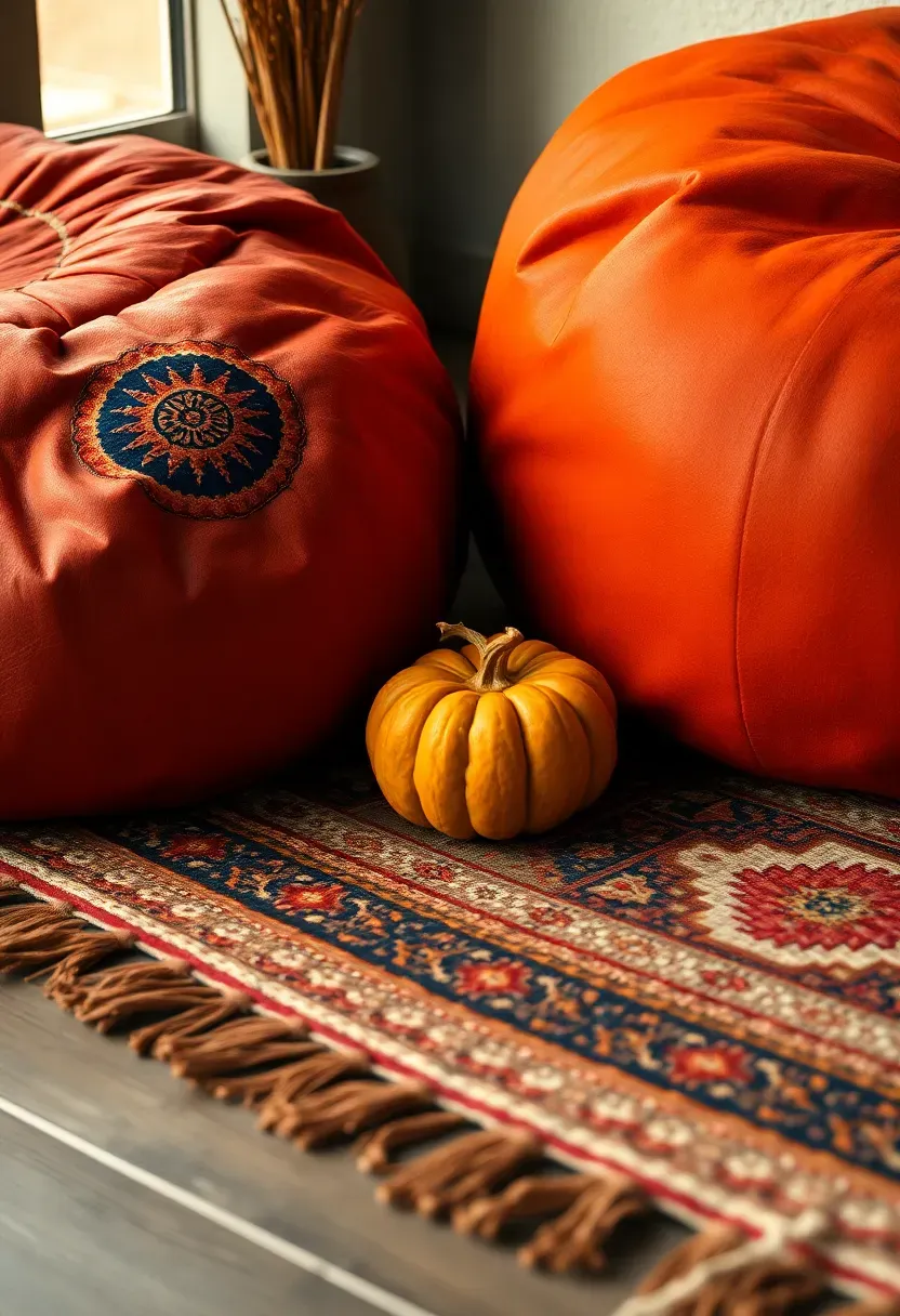 Boho Pouf and Rug