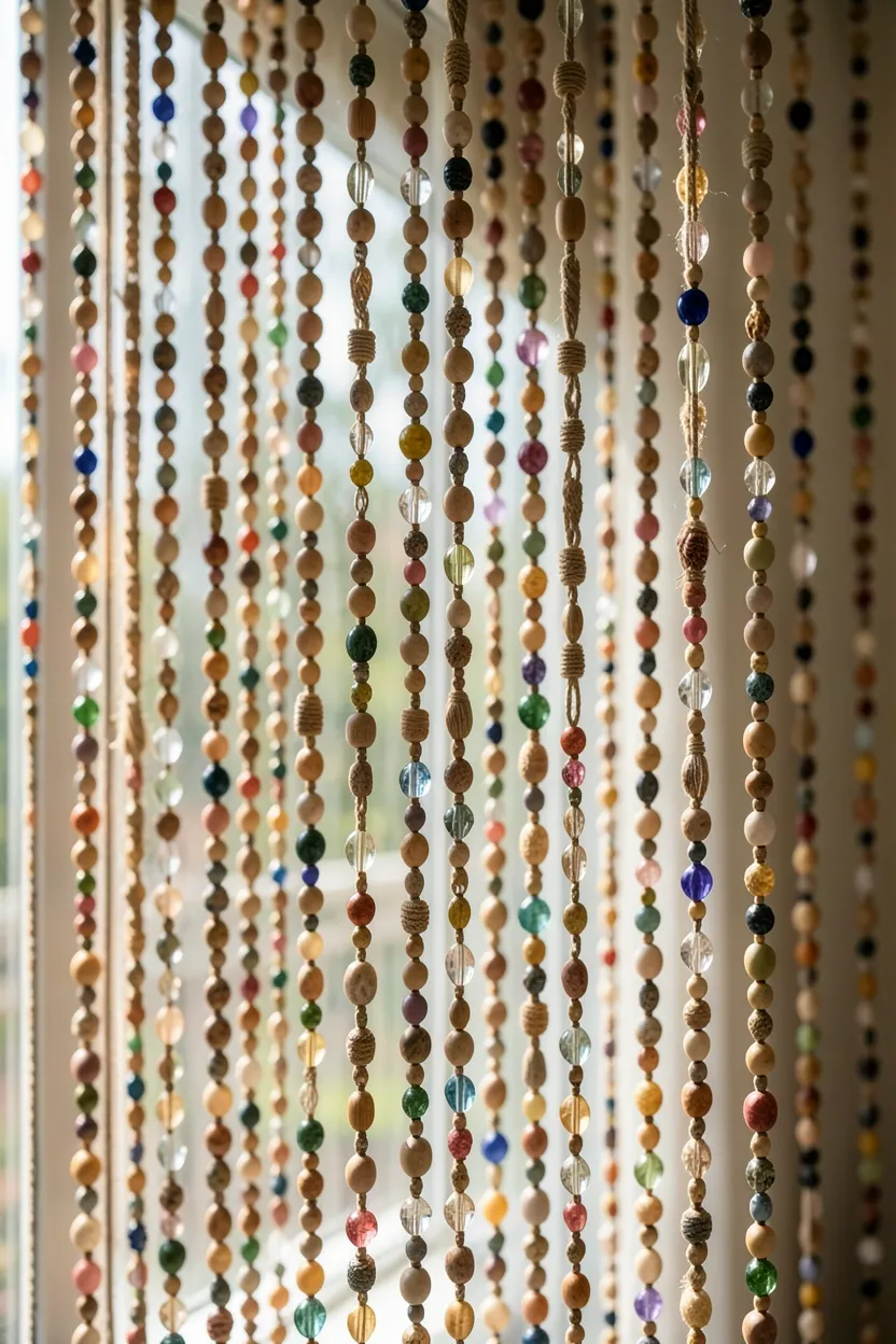 Beaded Curtain Room Divider