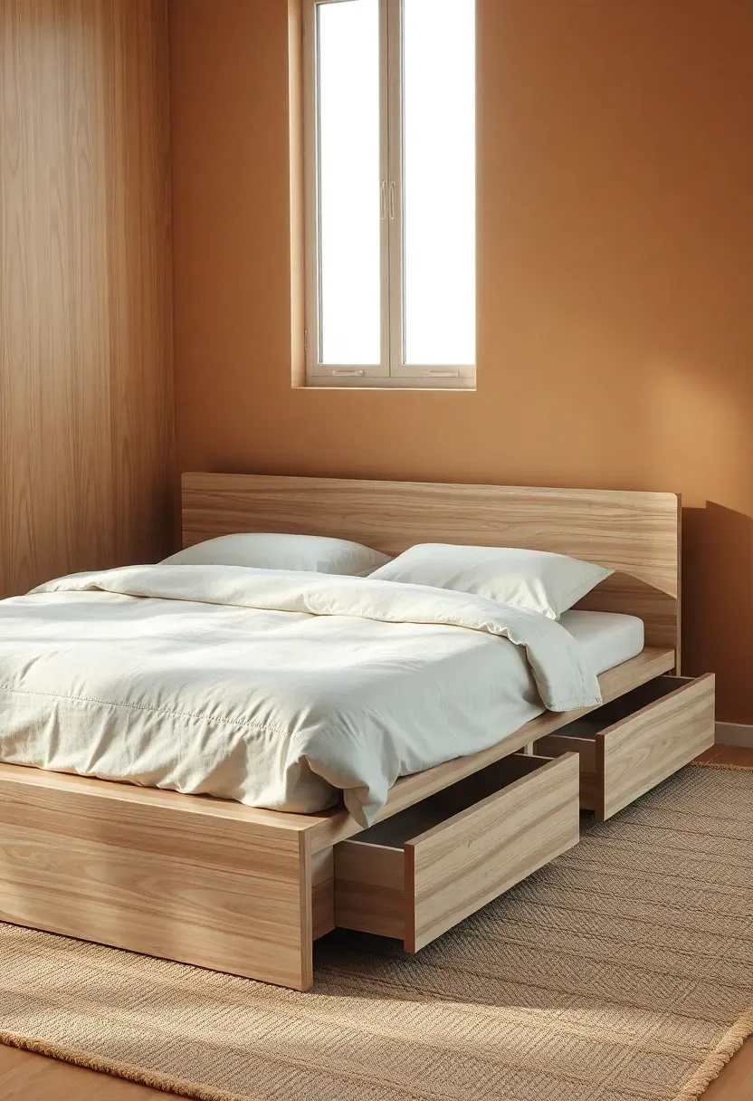 Hidden drawer platform bed