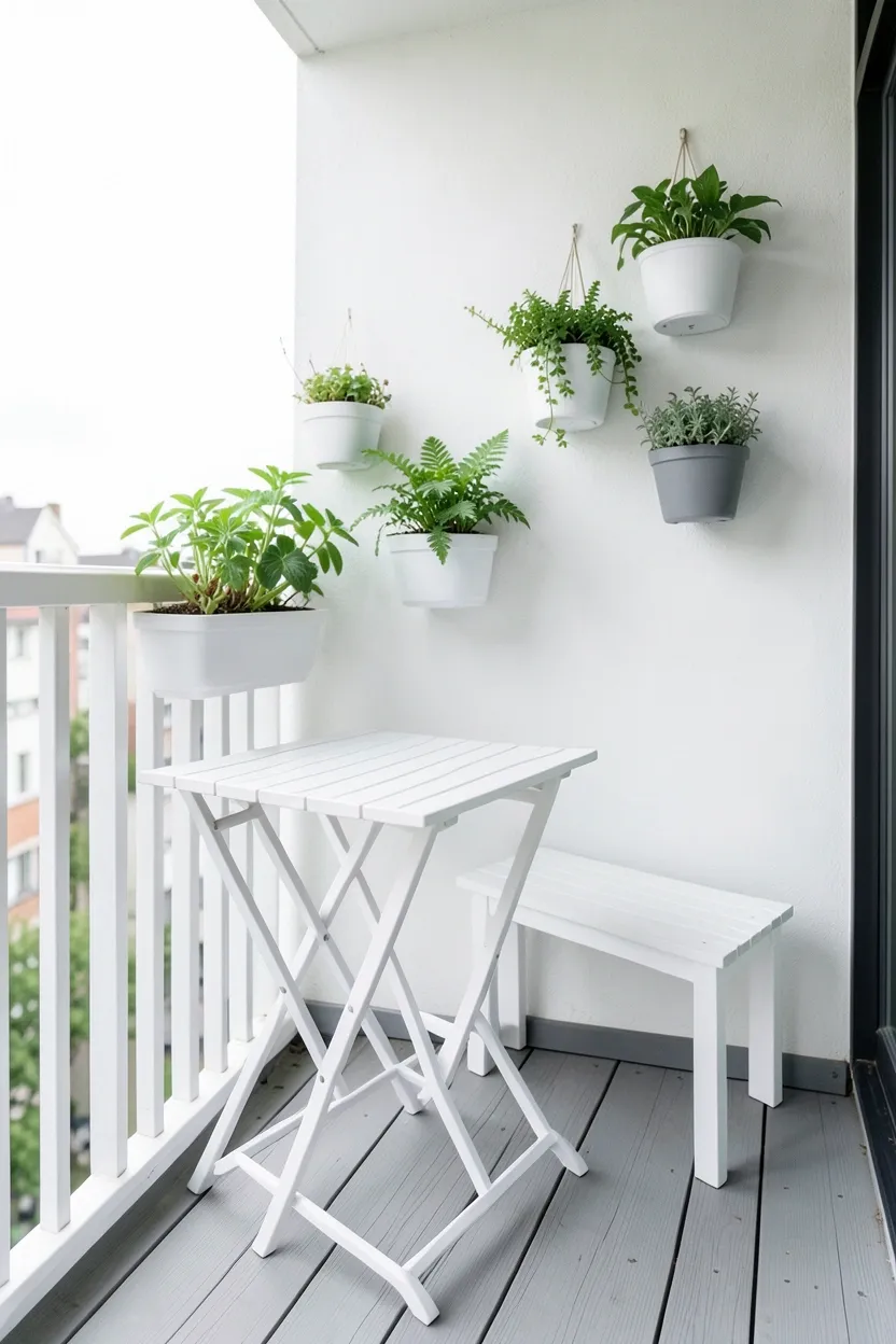 Minimalist Small Apartment Balcony