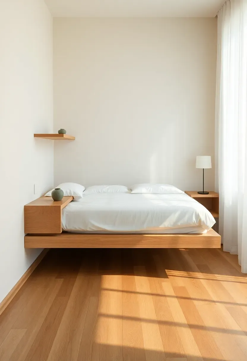 Floating Nightstands to Preserve Floor Space