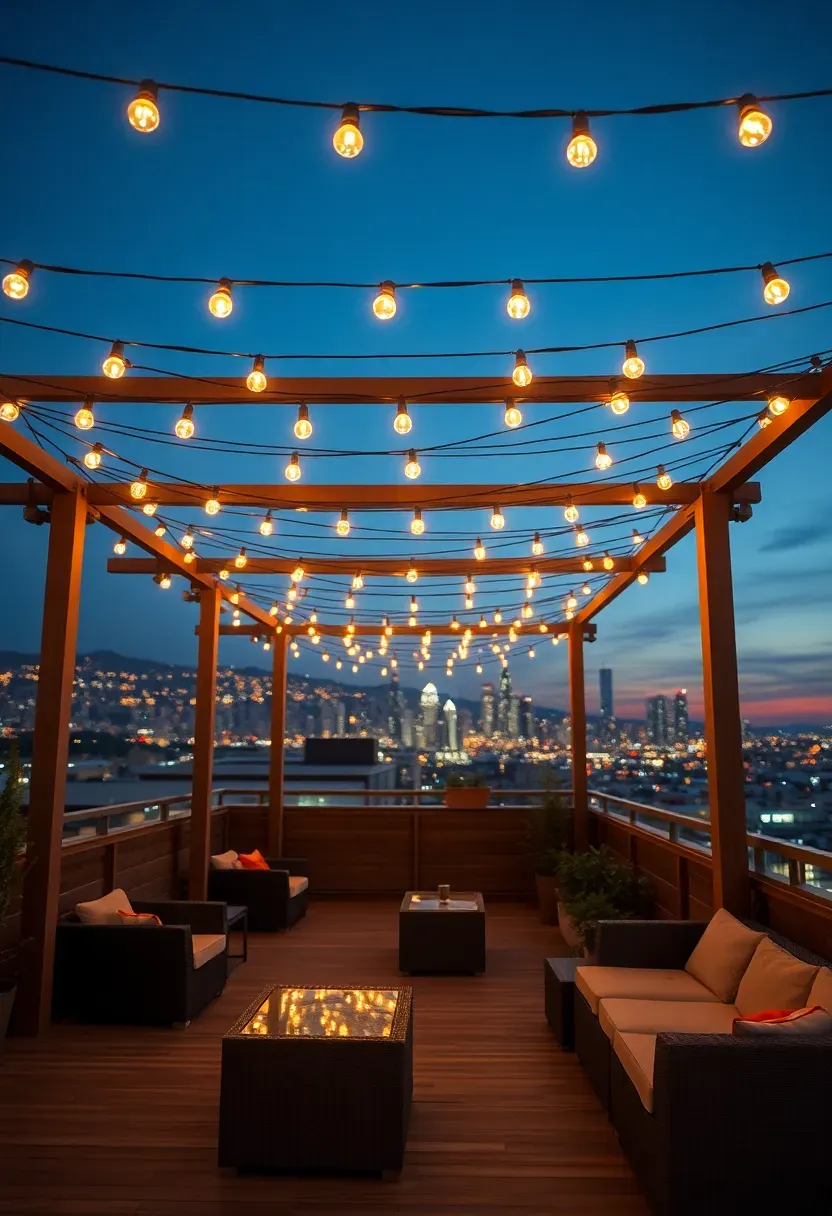 String light canopy ambiance