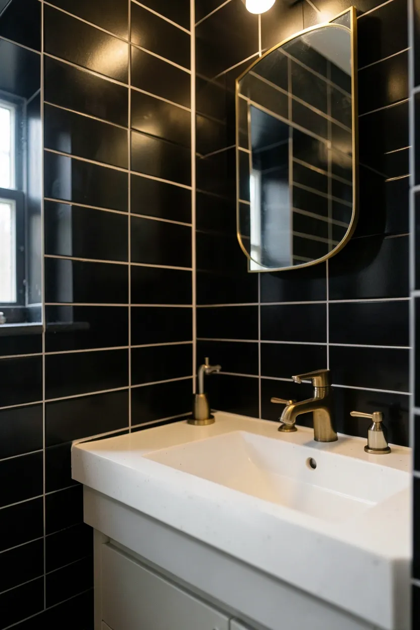 27 Black Tile Bathroom Ideas for a Chic Makeover for a Calm and Modern Bathroom