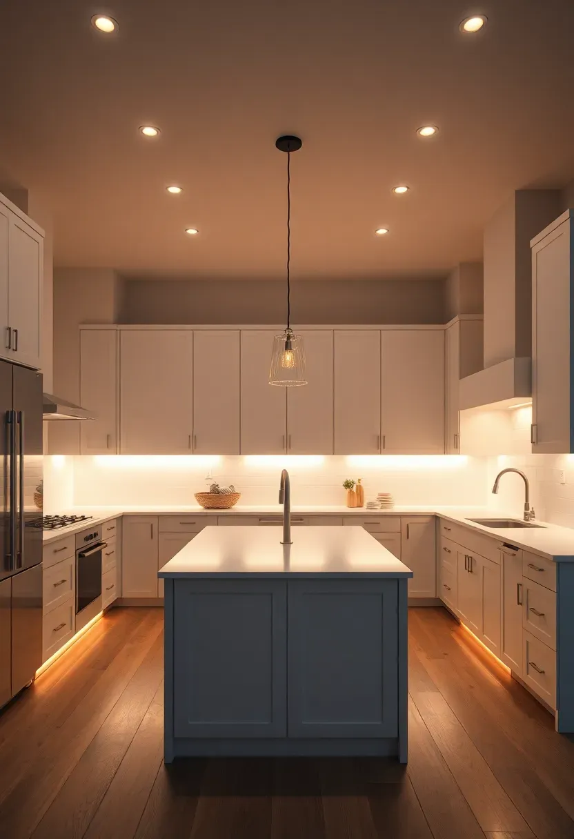 Layered LED lighting at 3000K